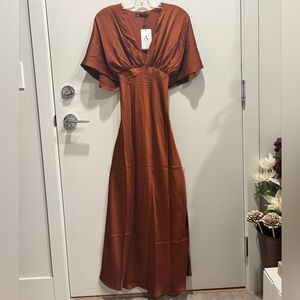 Elegant Rust Dress
